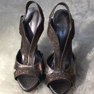 Call It Spring Multi-colored Glitter Heels